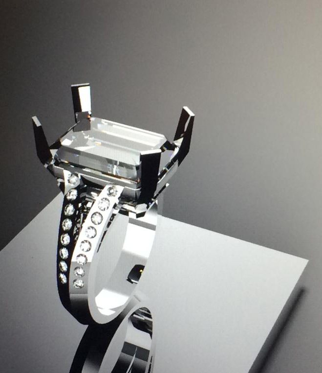 The 3D design of the solitaire
