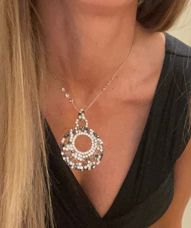 The pendant, worn